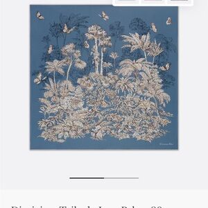 Dior Blue and Cream Scarf